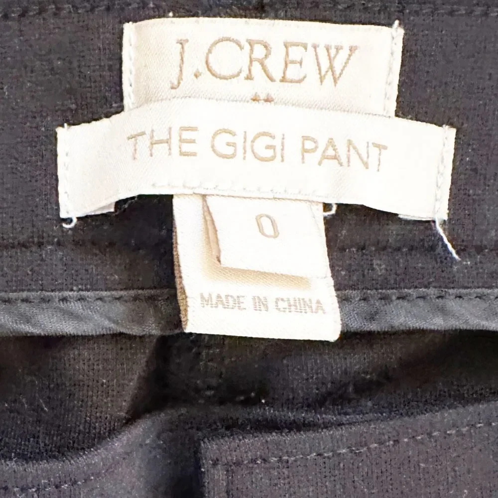 J. Crew The Gigi Pant Faux Leather Black Size 0